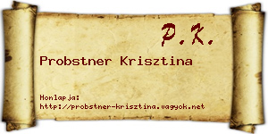 Probstner Krisztina névjegykártya